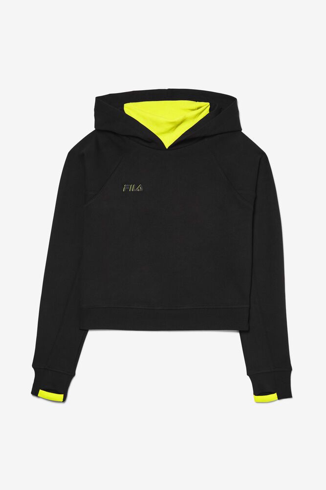 Fila Legendary Turtle Neck Hoodie Black - Womens - 67312VPHN